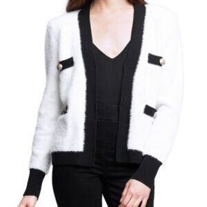 L'AGENCE Kai White Pocket Cardigan